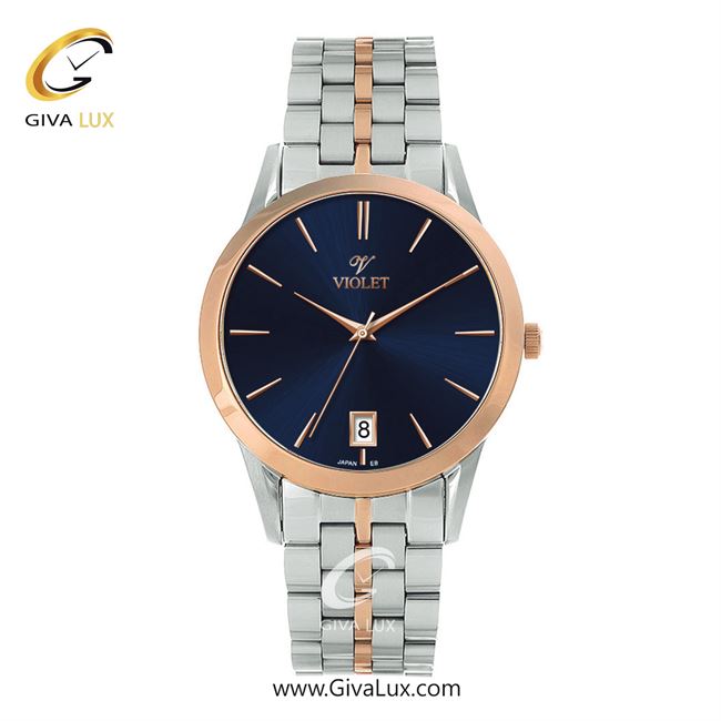 ساعت مچی اورجینال مردانه ویولت VIOLET نقره ای-رزگلد | نقره ای-رزگلد| سرمه ای| کد رفرنس 0640/2